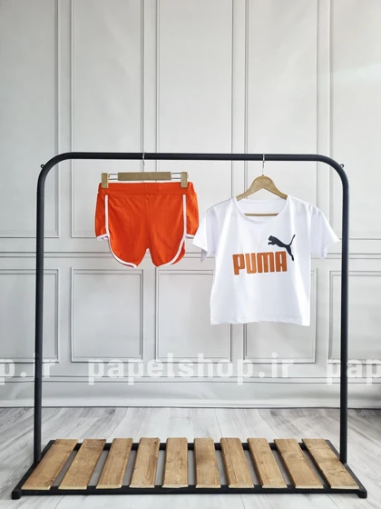 ست کراپ و شورتک طرح پوما Puma