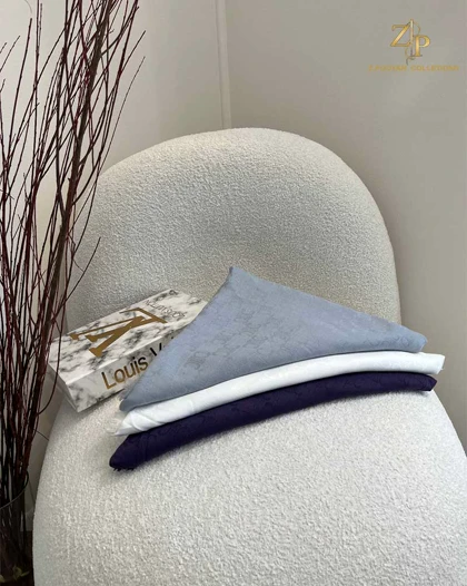 روسری نخی بزرگ سه رنگ