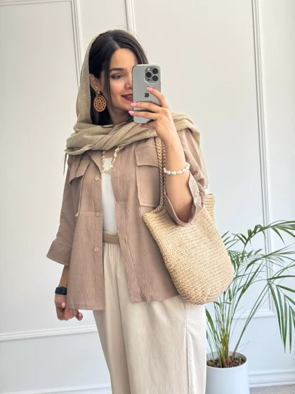مانتو شومیزی باکسی آیناز