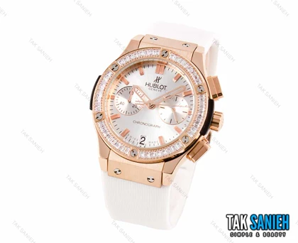 ساعت هابلوت زنانه سفید نگین‌دار Hublot-2557-L