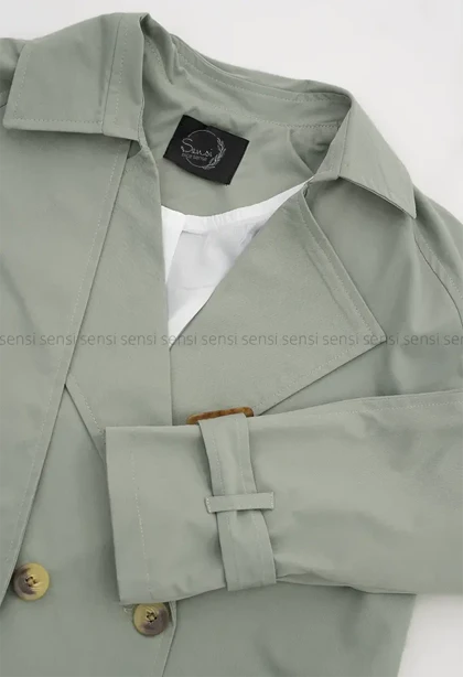 ترنچ کت کتان زارا آستر دار@کد1004696