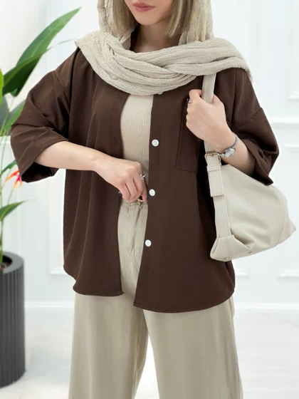 شومیز مانتویی زنانه سیلک