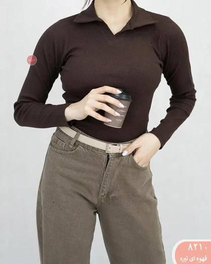 بلوزکبریتی یقه دار 8210