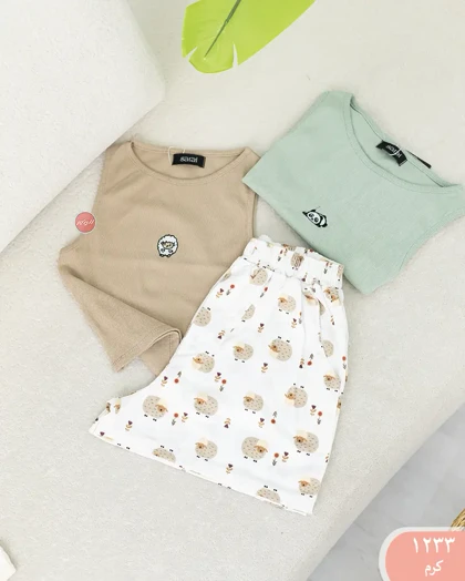 ست کراپ وشورتک فانتزی 1233