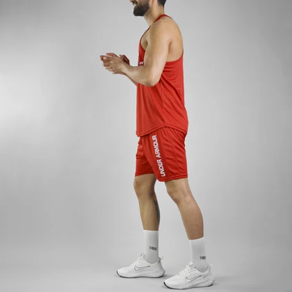 ست رکابی و شلوارک ورزشی مردانه آندر آرمور مدل PY-2B1036 قرمز
