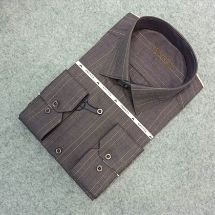 پیراهن استین بلند مردانه _ طرح راه راه قواره کلاسیک