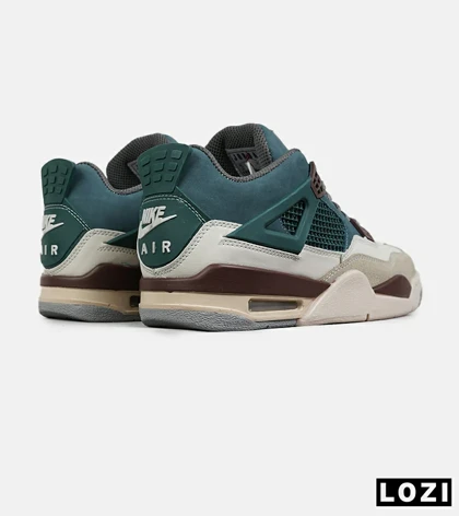 کتانی ساق‌دار بزرگ پا آبی کرم Nike air jordan 4 مدل 8332