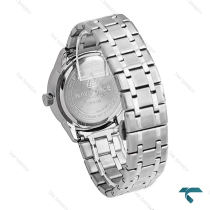 ساعت مردانه نیوی فورس NF9230 سیلور صفحه سبز NaviForce-7053-G