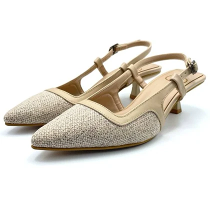 کفش مجلسی زنانه پاشنه‌دار 3 سانت مدل sandal - 0061_Creamy