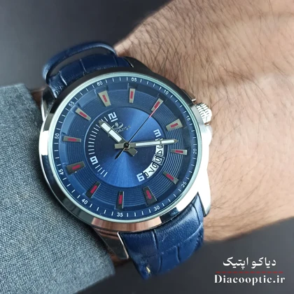 ساعت مچی مردانه موتور ژاپن برند الگانس مدل DO1201 بند چرمی