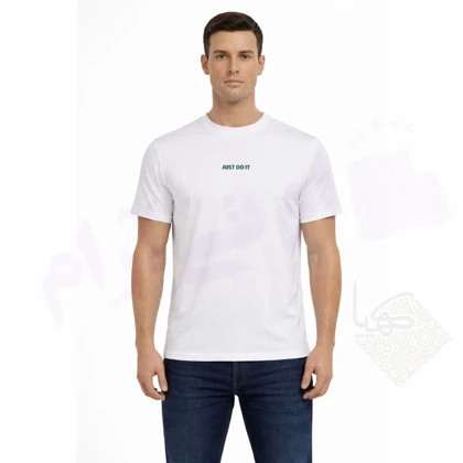 تیشرت مردانه رنگ سفید ورزشی و روزمره پارچه لطیف و تنفس‌پذیر