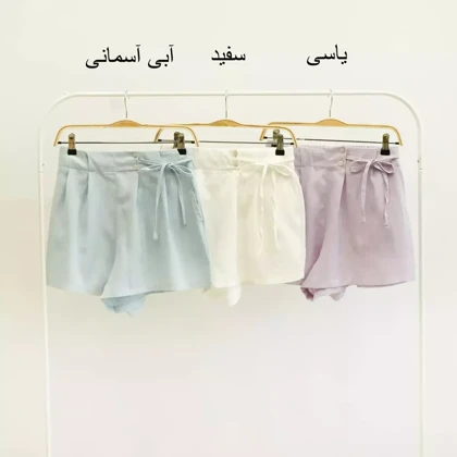 شلوارک لینن پشت کمرکش