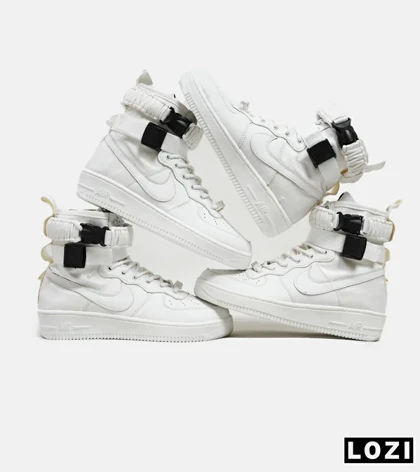 کفش کتانی ساق‌دار مردانه سفید NIKE AIRFORCE AF1