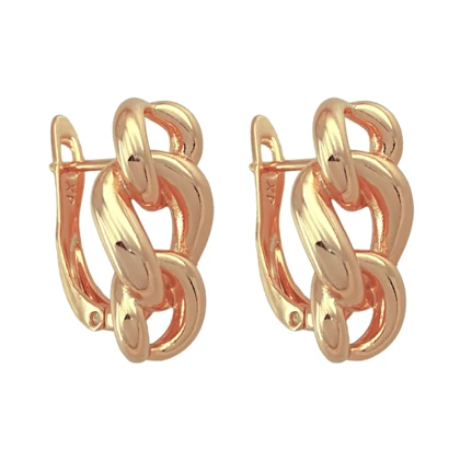 گوشواره زنانه طرح طلا ژوپینگ بافت زنجیری