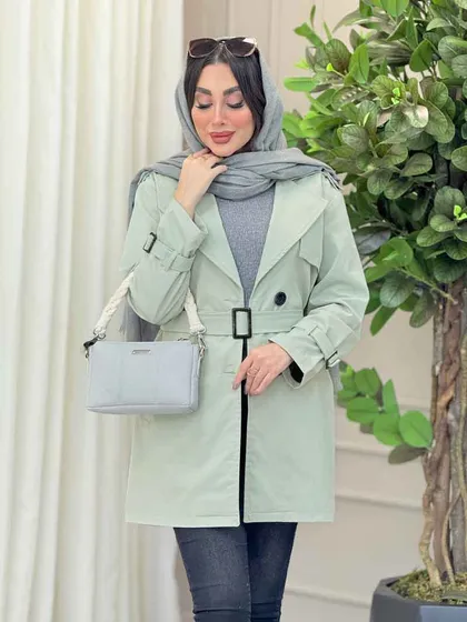 بارانی چهار دکمه آستین بند دار