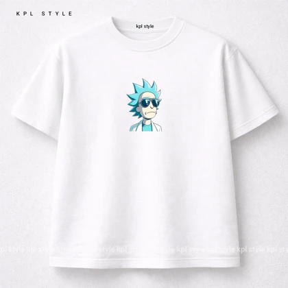 تیشرت باکسی طرح ریک و مورتی 100٪ پنبه گرم بالا | کد 1387