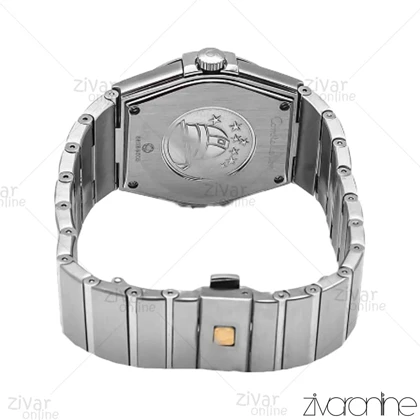 ساعت امگا کانسلیشن مردانه نقره ای صفحه سرمه ای نگین‌دار 106085