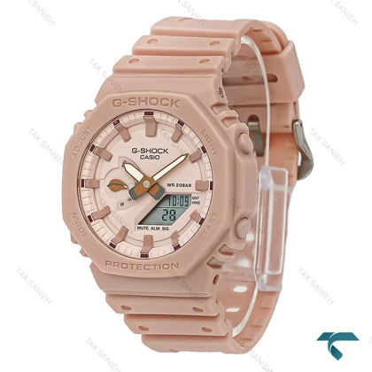 کاسیو جی شاک GA2100 مردانه صورتی پودری GShock-8383-G