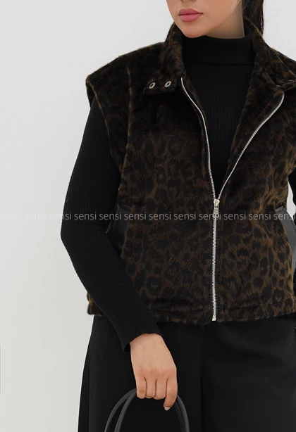 وست پوست زنانه پلنگی آستردارکد1006973