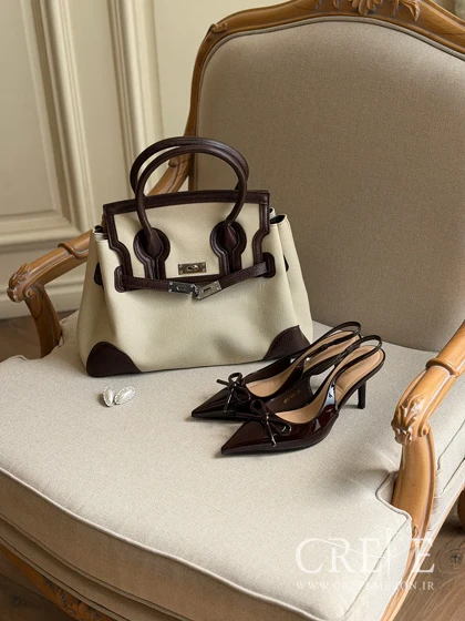 کفش ورنی پاپیونی پاشنه 8/5 سانت