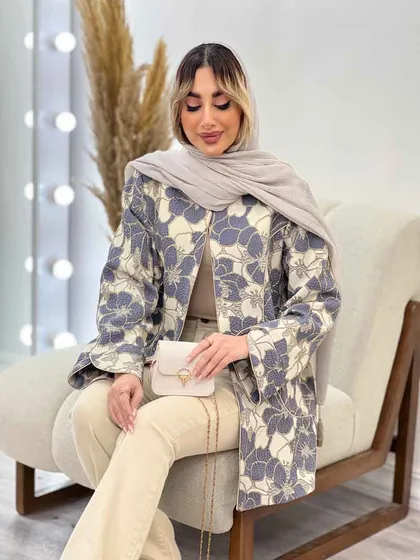 مانتو لمه دار طرح گل