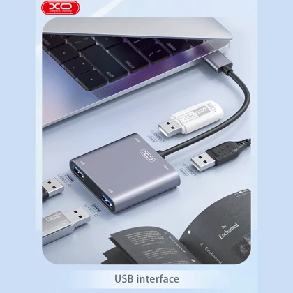 هاب تایپ سی 4 پورت یو اس بی ایکس او HUB012B