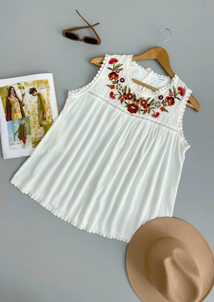 تاپ نخ گلدوزی شده از برند ANANY کد 2920