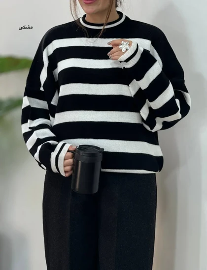 پلیور بافت راه راه لوسی