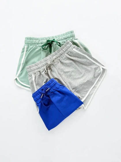 شورتک ورزشی زنانه نخ پنبه نوار دوزی