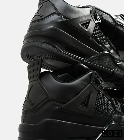 کتانی ساق‌دار مردانه و زنانه مشکی Nike air jordan 4