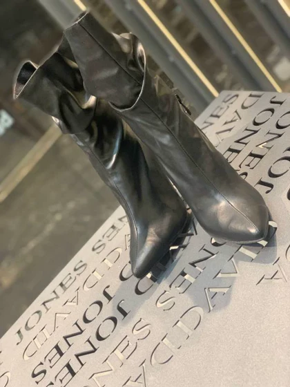 کفش نیم بوت زنانه مدل Heeled Leather Ankle Boots - Simple