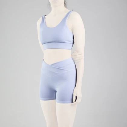 ست نیم‌تنه و کشاله بند ورزشی زنانه لولولمون مدل 5665 یاسی