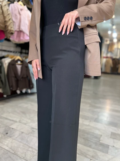 شلوار پارچه‌ای زنانه کرپ درجه یک نیم بگ ایستایی عالی