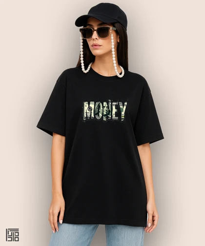 تیشرت لش مردانه و زنانه طرح 100 دلاری