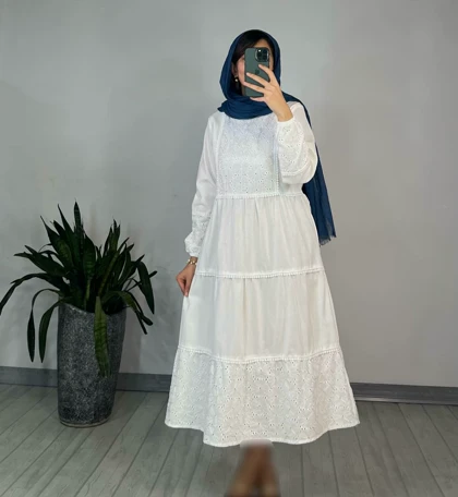 پیراهن مانتویی نیلسا