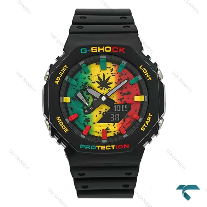 کاسیو جیشاک مردانه GA2100 مشکی صفحه رنگی GShock-8387-G