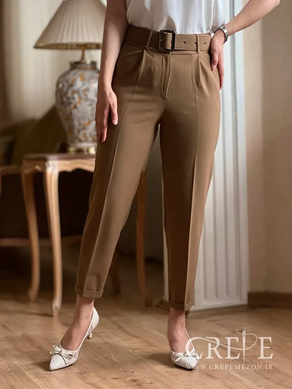 شلوار بزیاق کمربند دار قد 92