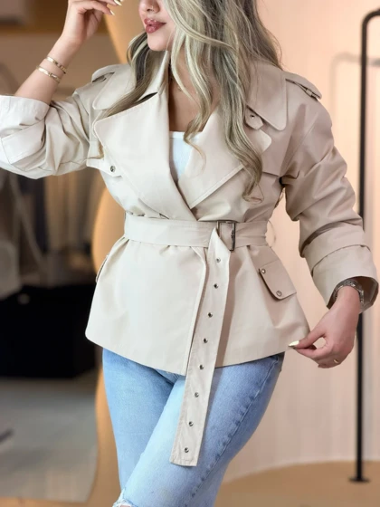 ترنچ کت نیوا استخوانی 010218