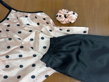 ست تاپ و شلوارک خالدار 001