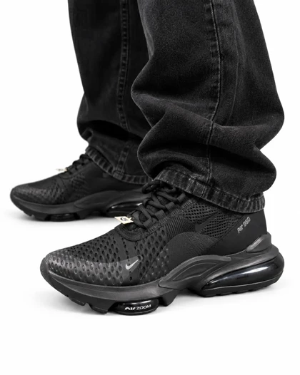 کفش کتانی مردانه بزرگ پا مدل نایکی ایر زوم 950 مشکی تمام NIKE AIR 950