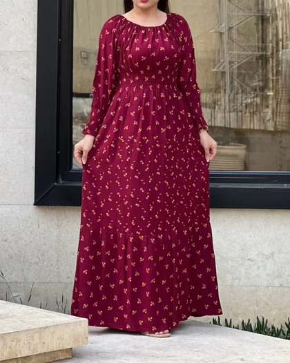 پیراهن گل‌دار نخ کجرا 6116