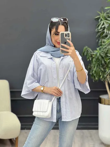 شومیز راه راه نگار