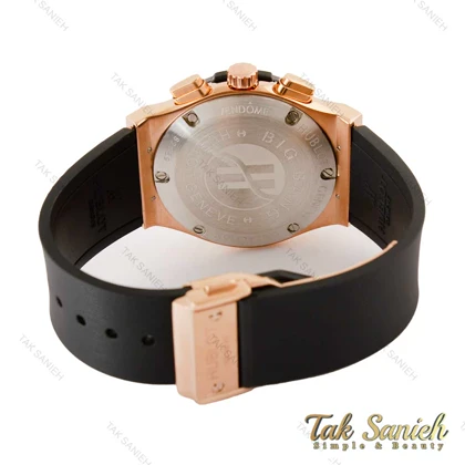 ساعت هابلوت مردانه سه موتوره رزگلد مشکی اسکلتون Hublot-4157-G