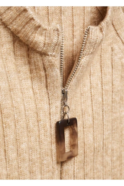 ژاکت کش باف پشمی زنانه اورجینال منگو mango