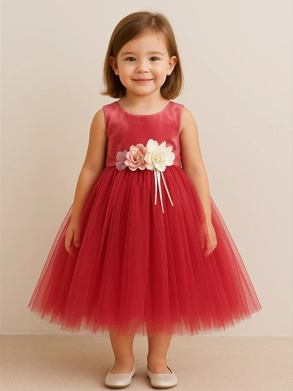 تور پرنسسی بالاتنه ساتن کمرگل 7098