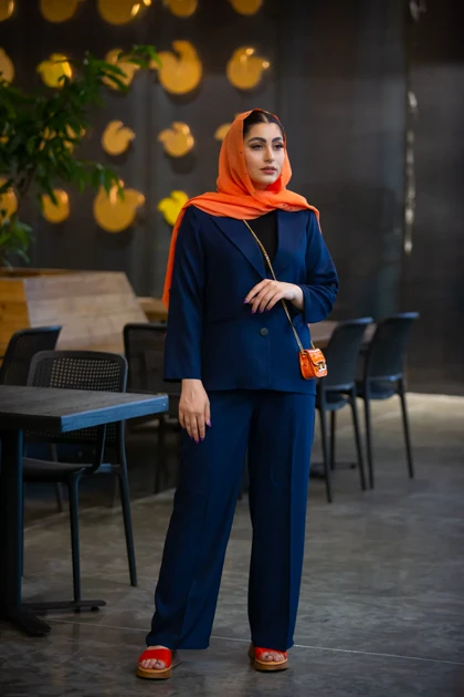 مانتو شلوار پلاس دو دکمه