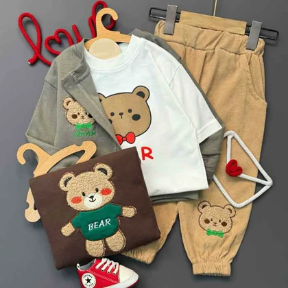 سه تیکه تدی ژاکتدار ست خواهر برادری