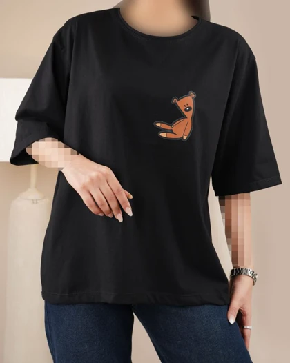 تیشرت مشکی تدی کد 29435