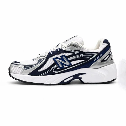 کفش و کتانی مردانه مدل نیوبالانس 425 NEW BALANCE رنگ سفید سرمه ای کد 9945