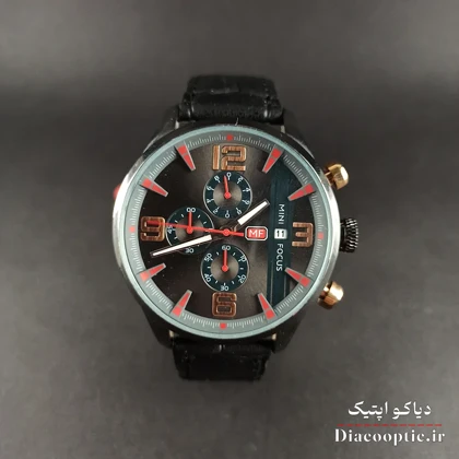 ساعت مچی مردانه اورجینال موتور ژاپن برند مینی فوکوس سه موتور مدل Mf0016G.01 بند چرم